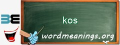 WordMeaning blackboard for kos